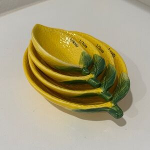 Lemon shaped Ceramic Measuring cups